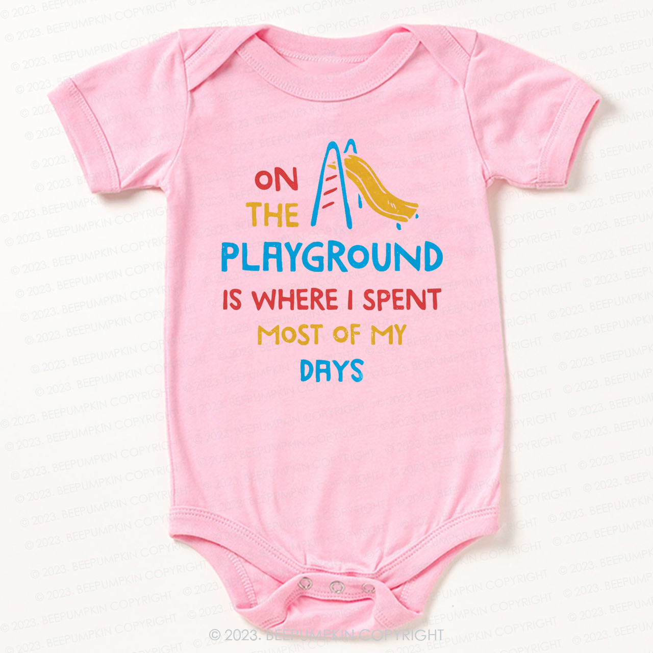 On The Playground Is Where I Spent Most Of My Days Bodysuit For Baby
