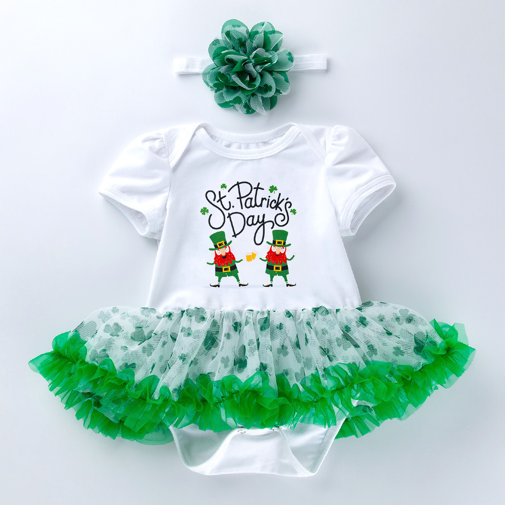 Baby's Cartoon Characters St.Patricks Day Outfit Sets