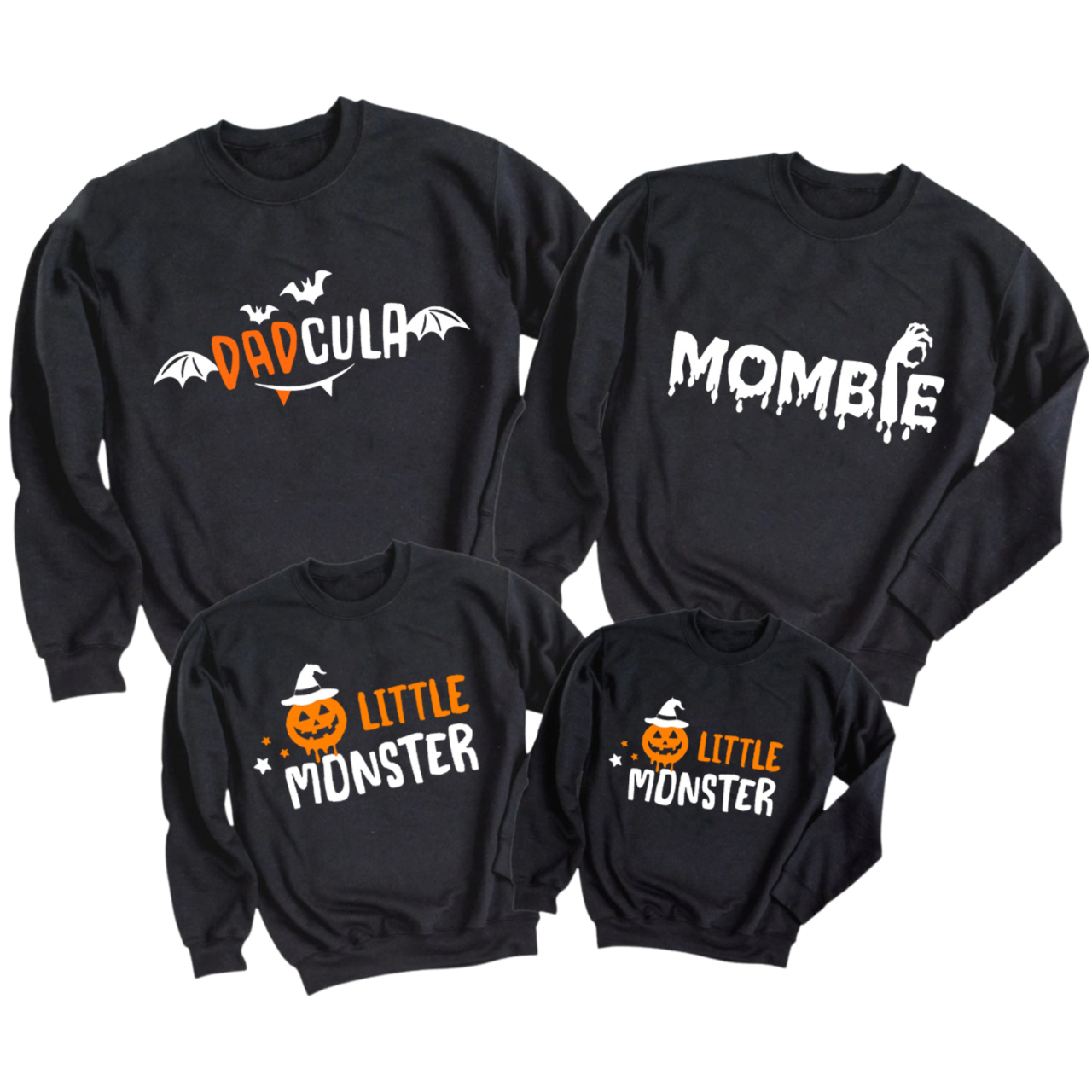 Halloween Dadcula Mombie Monster Matching Family Sweatshirt