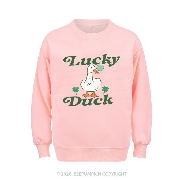 Lucky Duck St Patrick's Day Aldult Sweatshirt
