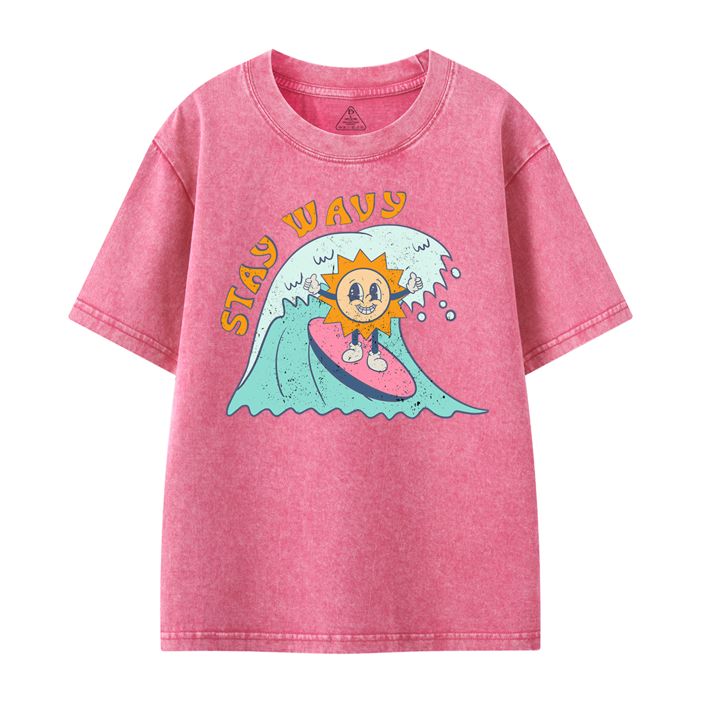 Stay Wavy Toddler&Kids Washed Tees         