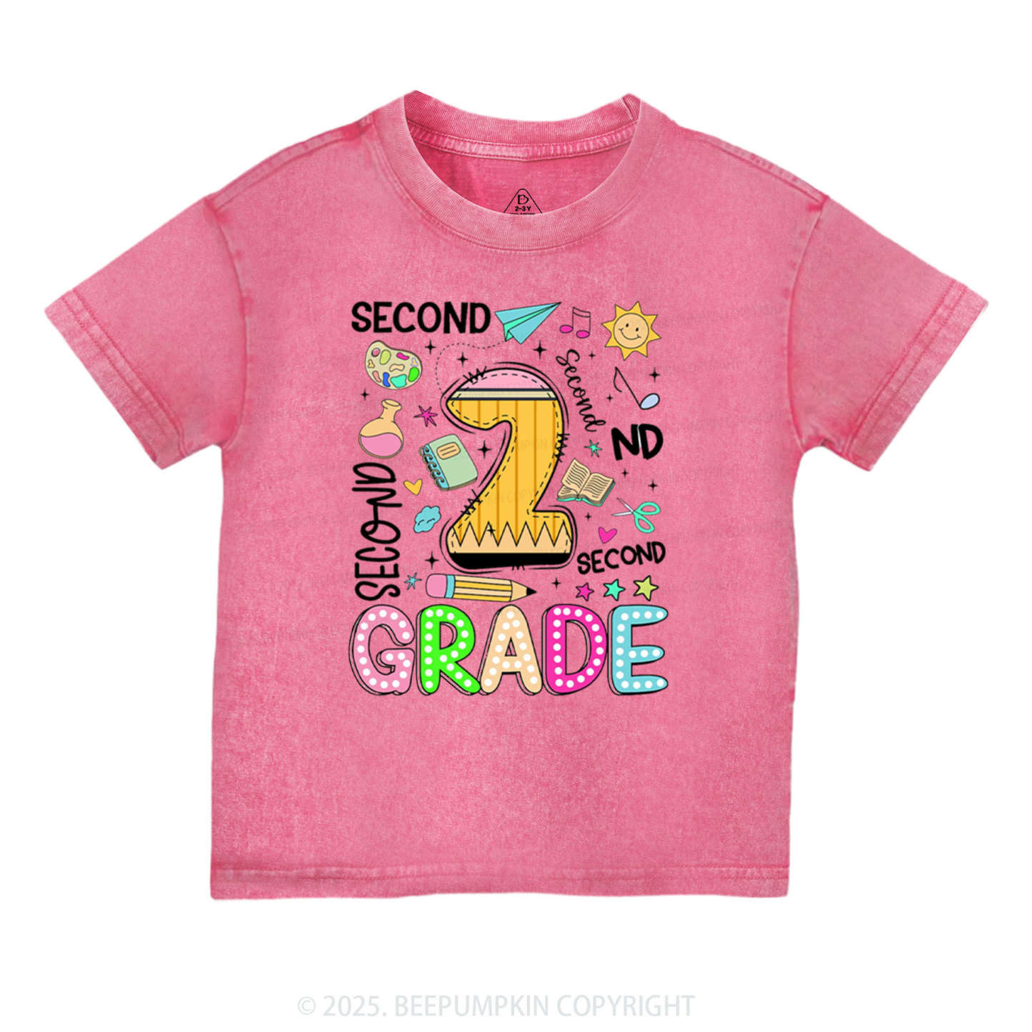 Personalized Pencil & Play Toddler&Kids Washed Tees
