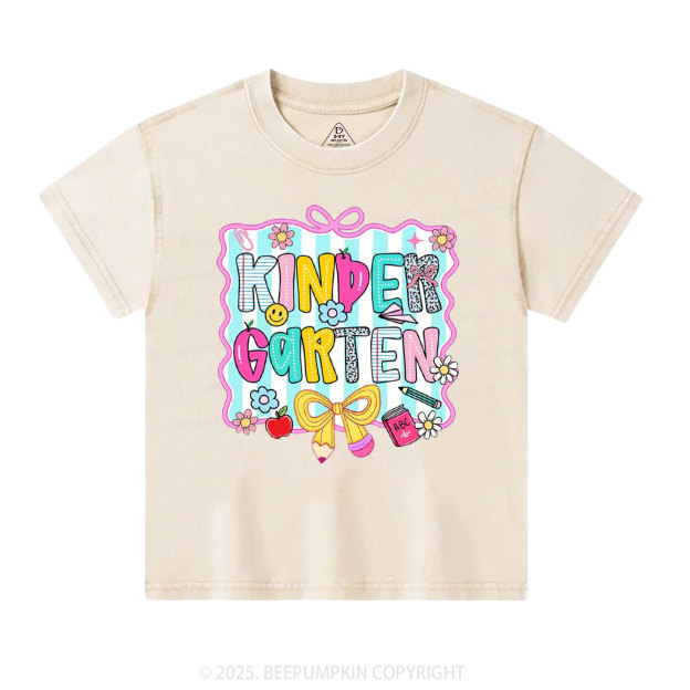 Personalized Happy School Vibes Toddler&Kids Washed Tees