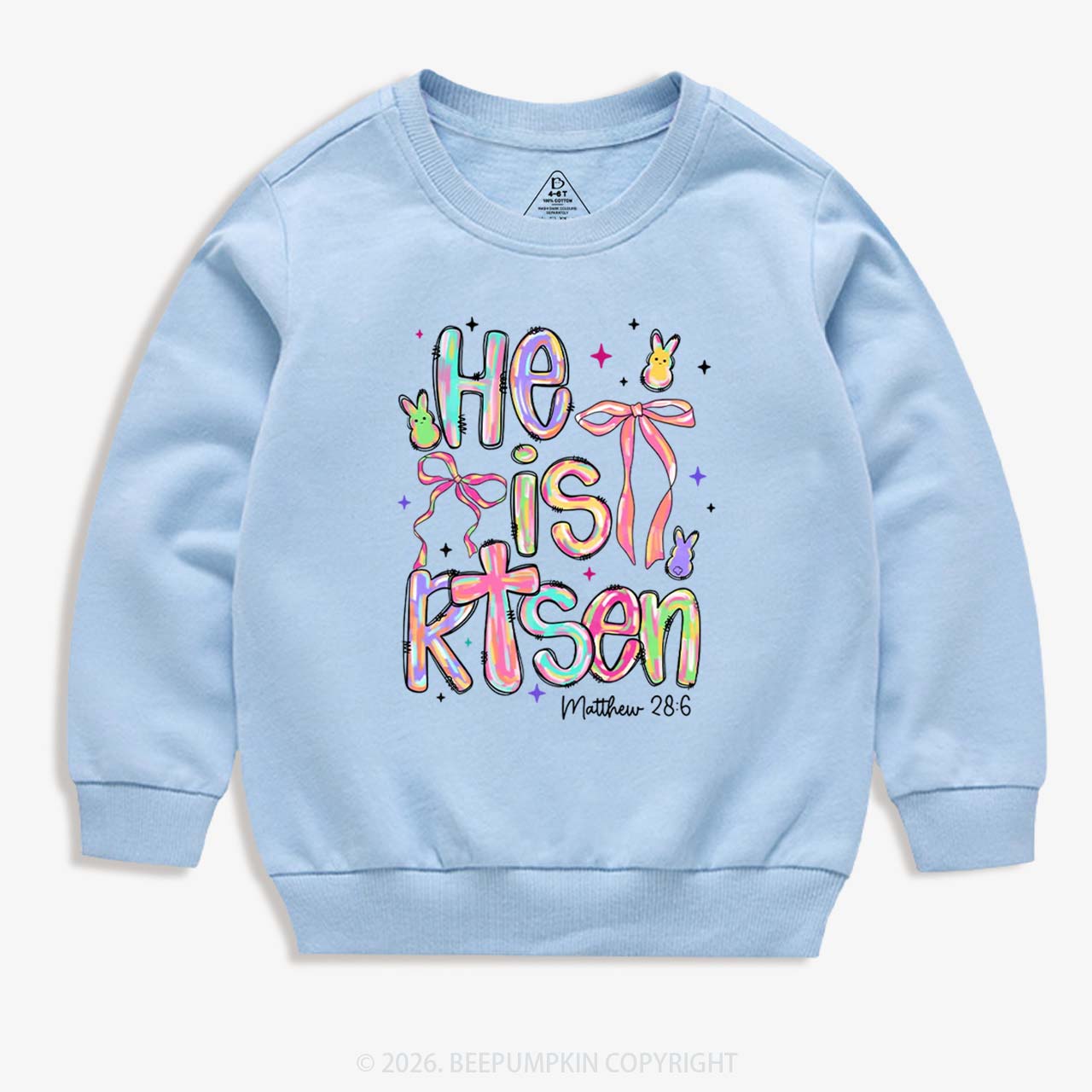 Risen In Color  Candy Bunny Kid's Sweatshirt