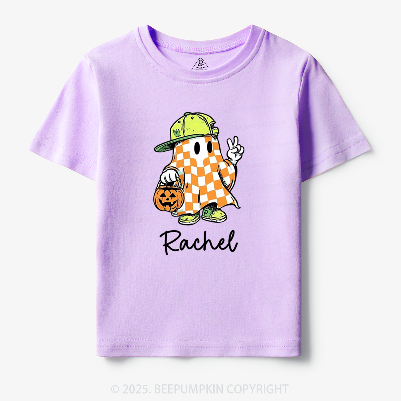 Personalized Name Spooky Dude Pumpkin Ghost Toddler&Kid's Tees Beepumpkin