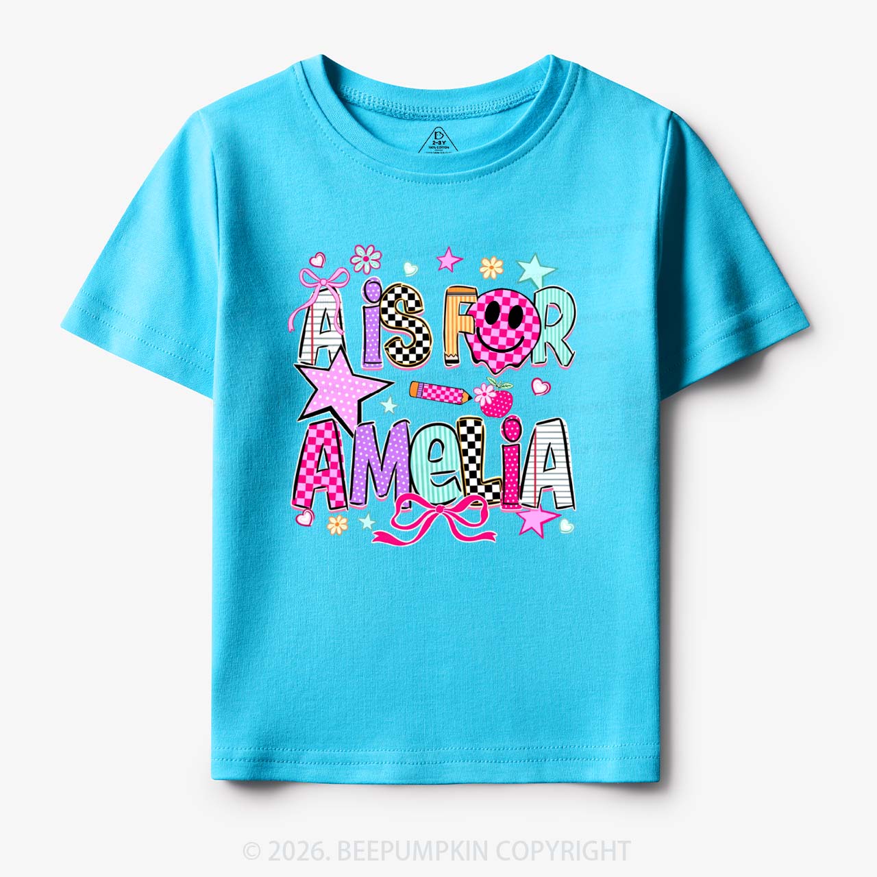 Personalized Letter Is For Name Colorful Toddler&Kid's Tees