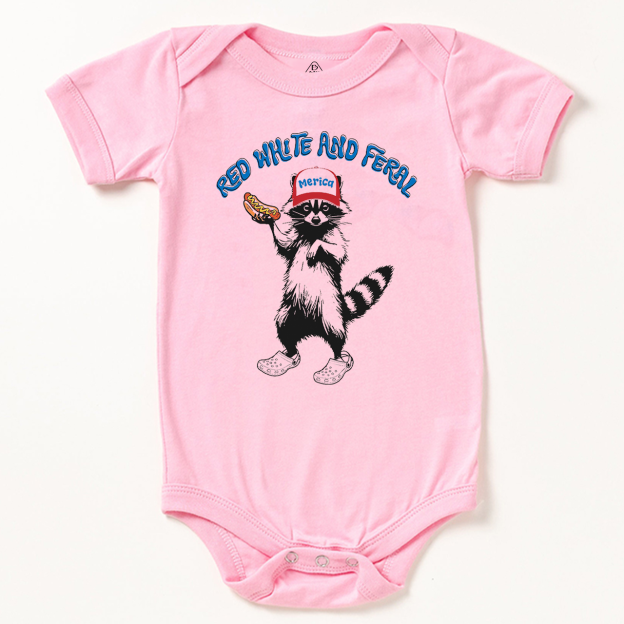Red White And Feral Bodysuit Beepumpkin