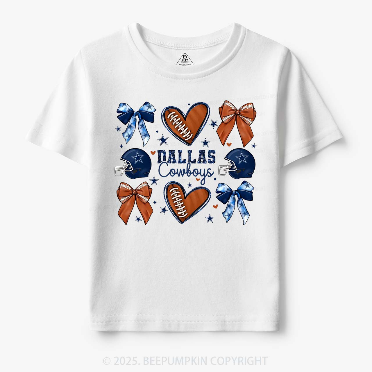 Blue Star Football Toddler&Kid's Tees Beepumpkin