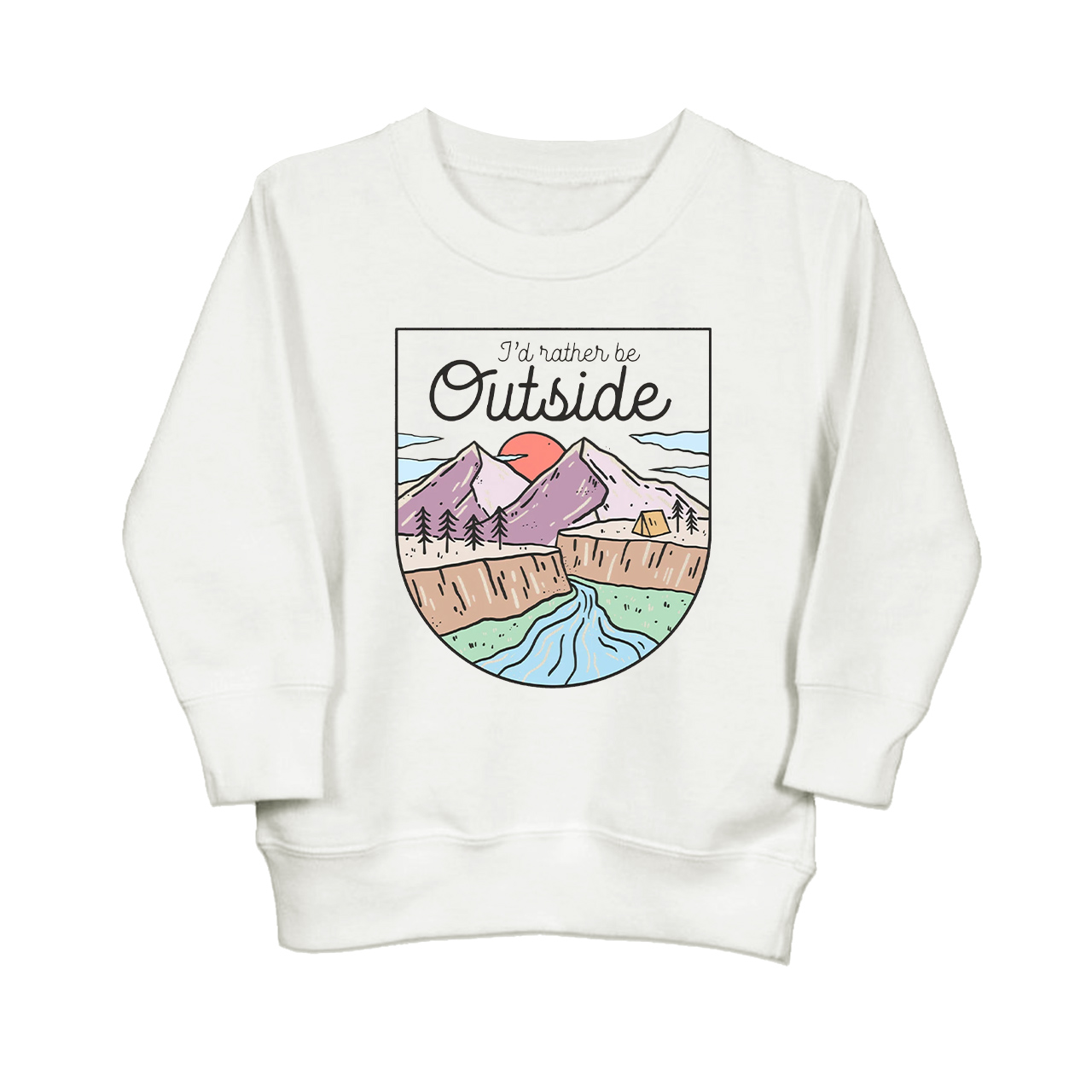 I'd Rather Be Outside Sweatshirt For Kids