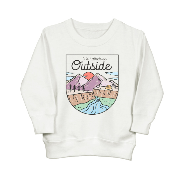 I'd Rather Be Outside Sweatshirt For Kids