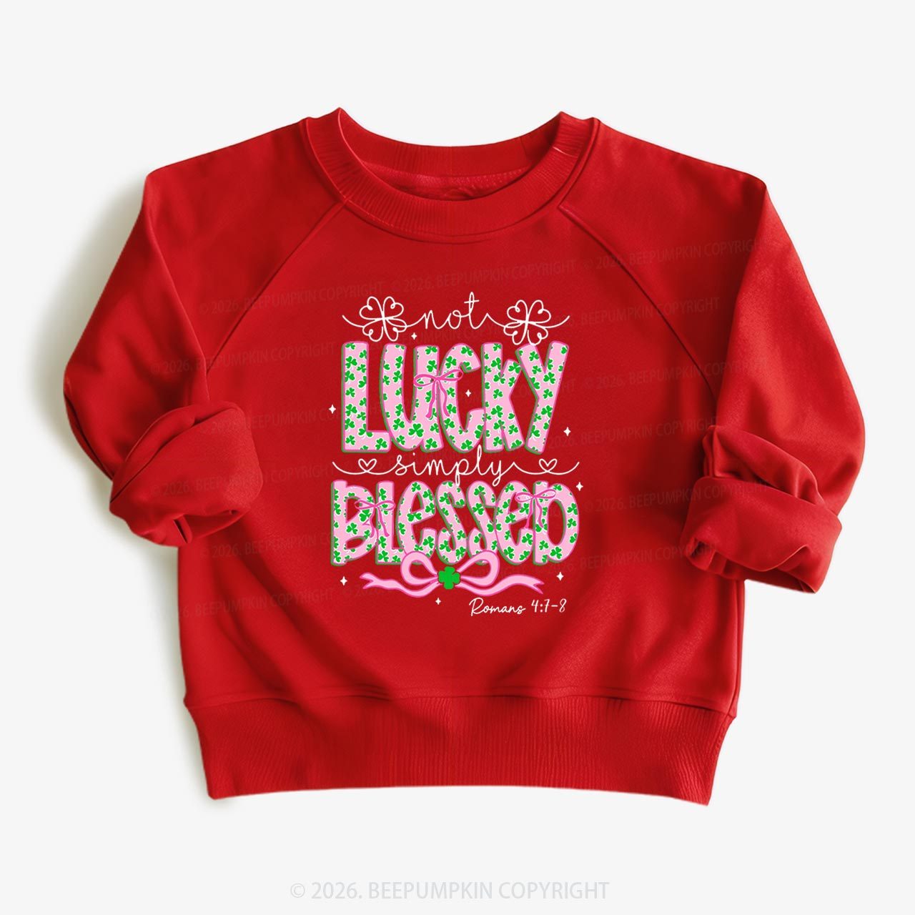 Not Lucky Simply Blessed St Patrick's Day Kid's Sweatshirt