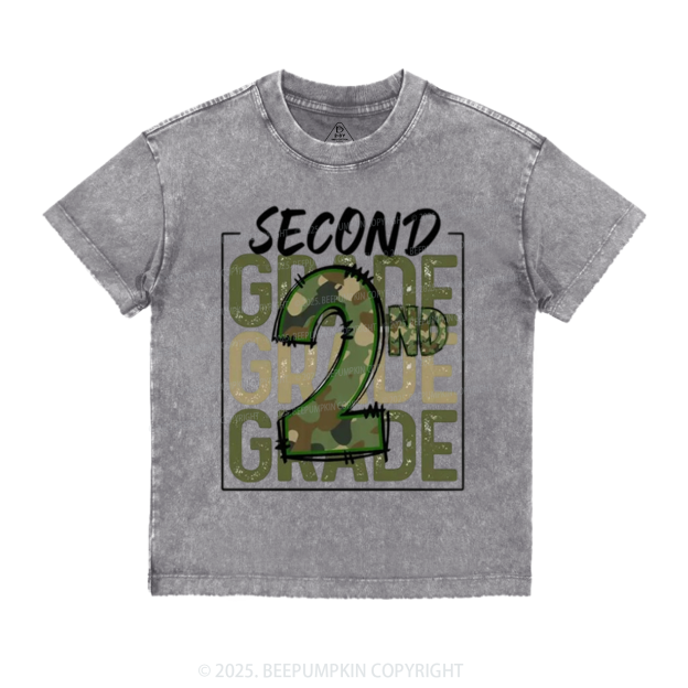 Personalized Camo Back to School Toddler&Kids Washed Tees