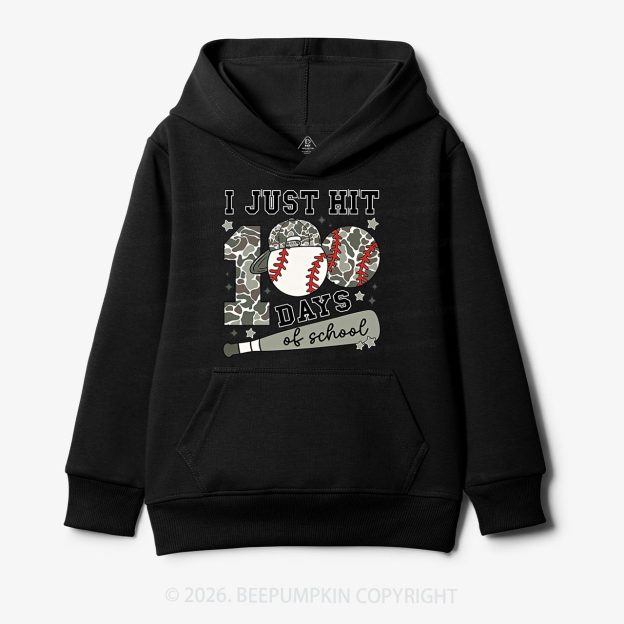 I Just Hit 100 Days Baseball School Toddler&Kid's Hoodies