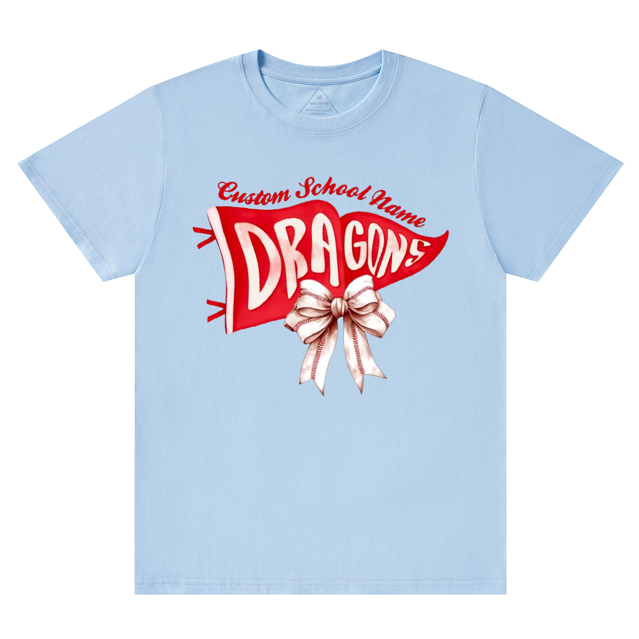 Personalized Mascot Watercolor Pennants Flag T-Shirts Beepumpkin