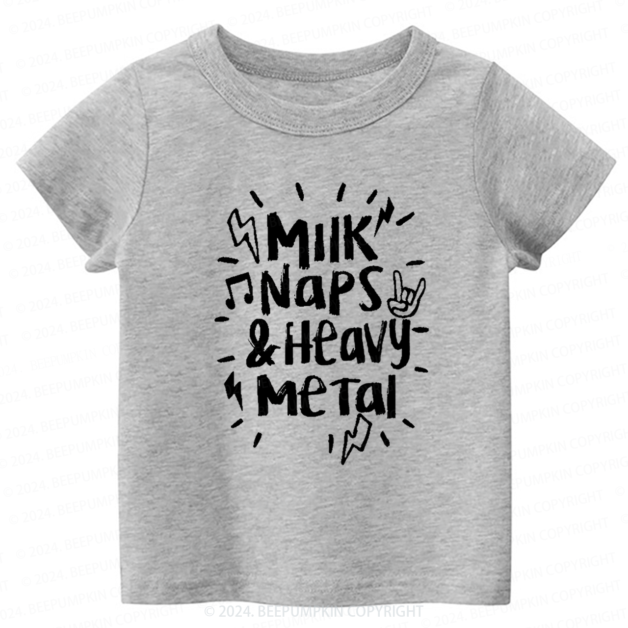 Milk Naps & Heavy Meta Toddler&Kids Tees 8