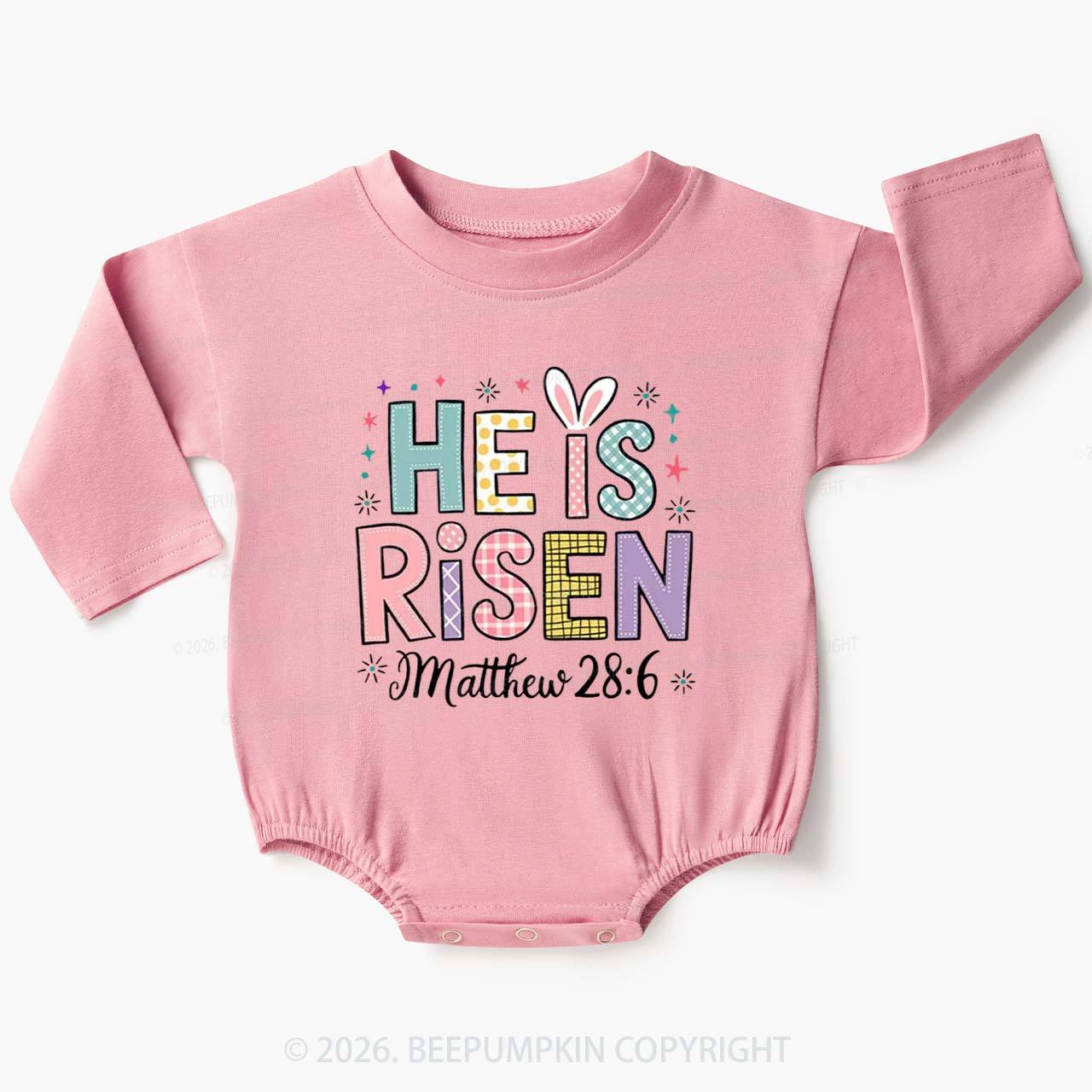 He is Risen Easter Joy Baby Bubble Romper