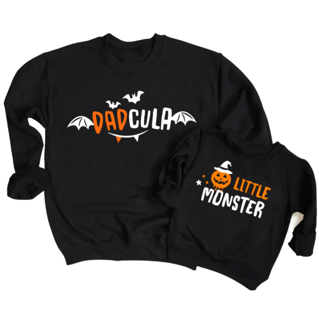 Halloween Dadcula Mombie Monster Matching Family Sweatshirt
