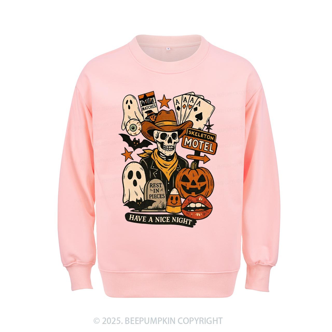 Spooky Western Skeleton Sweatshirt Beepumpkin