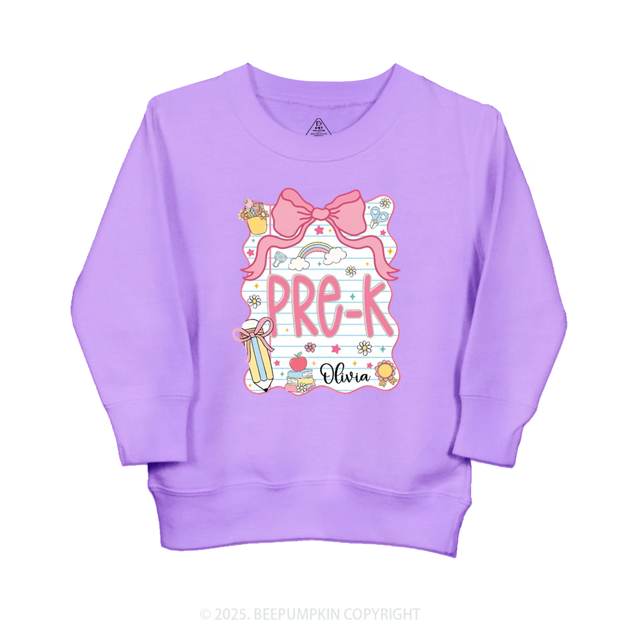 Personalized Sweet School Journey Kid's Sweatshirt