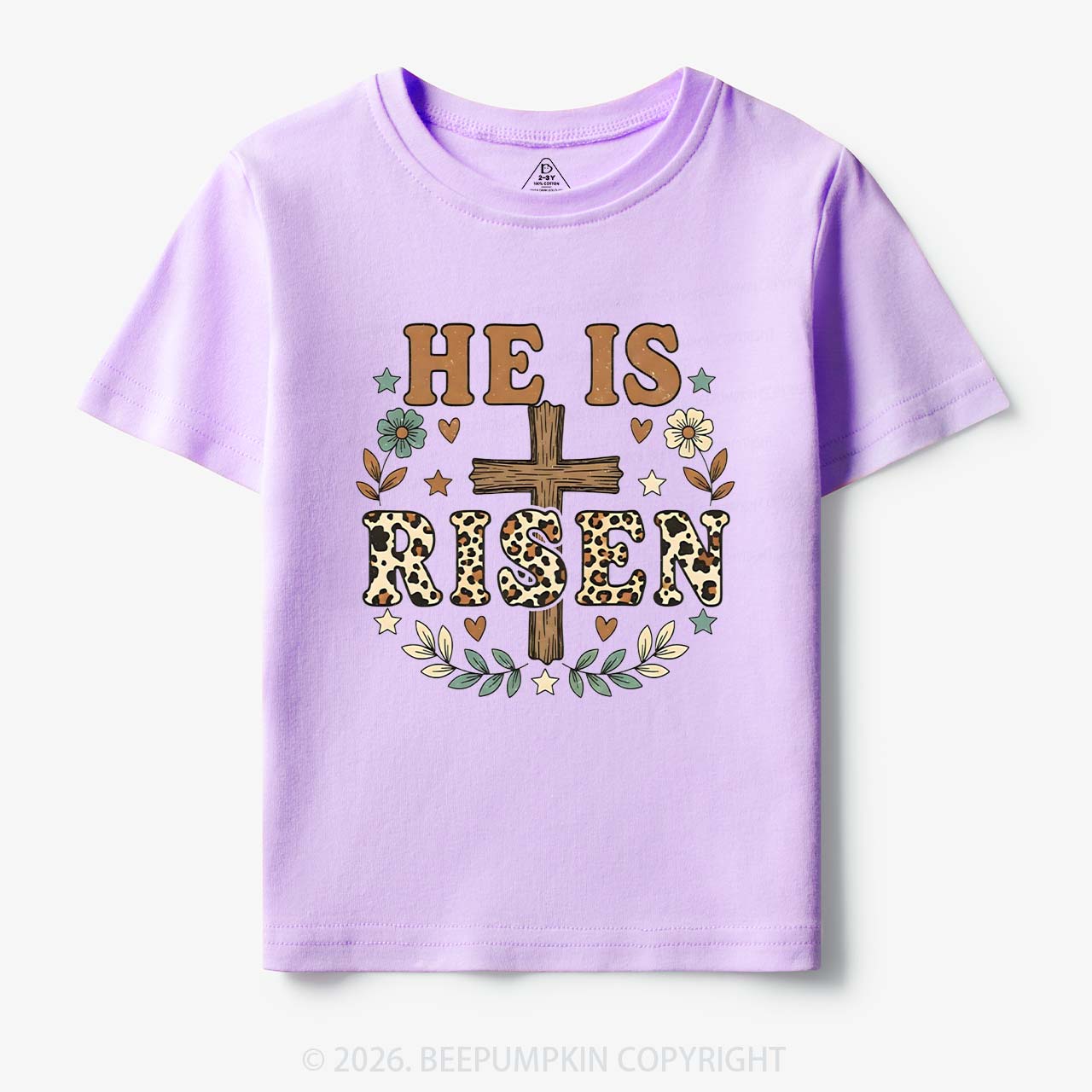 Wild Faith Leopard Cross Toddler&Kids Tees