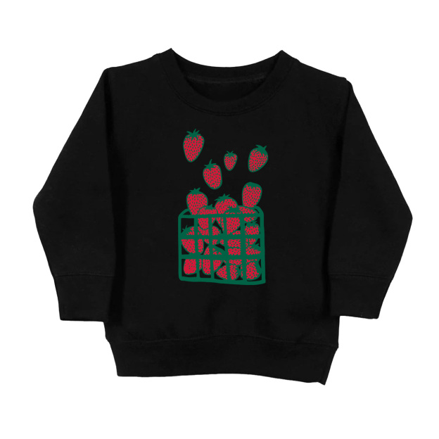 Strawberry Print Kids Sweatshirt