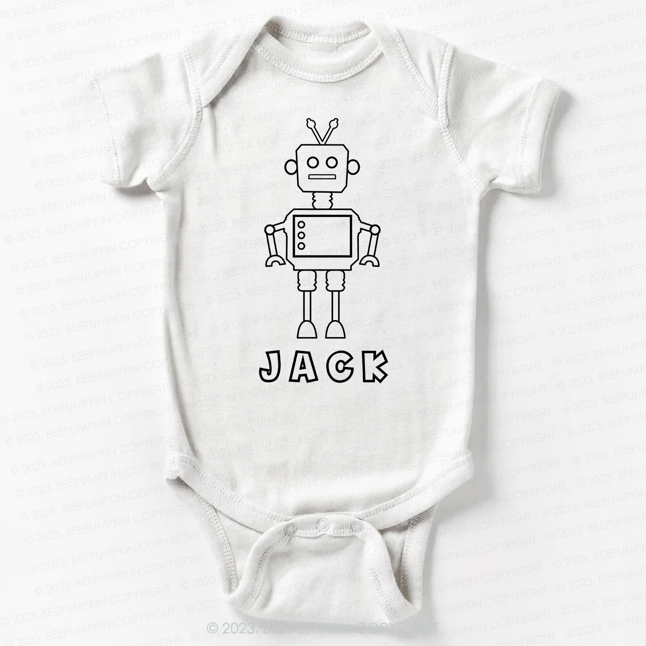 Personalized Robot coloring Bodysuit For Baby