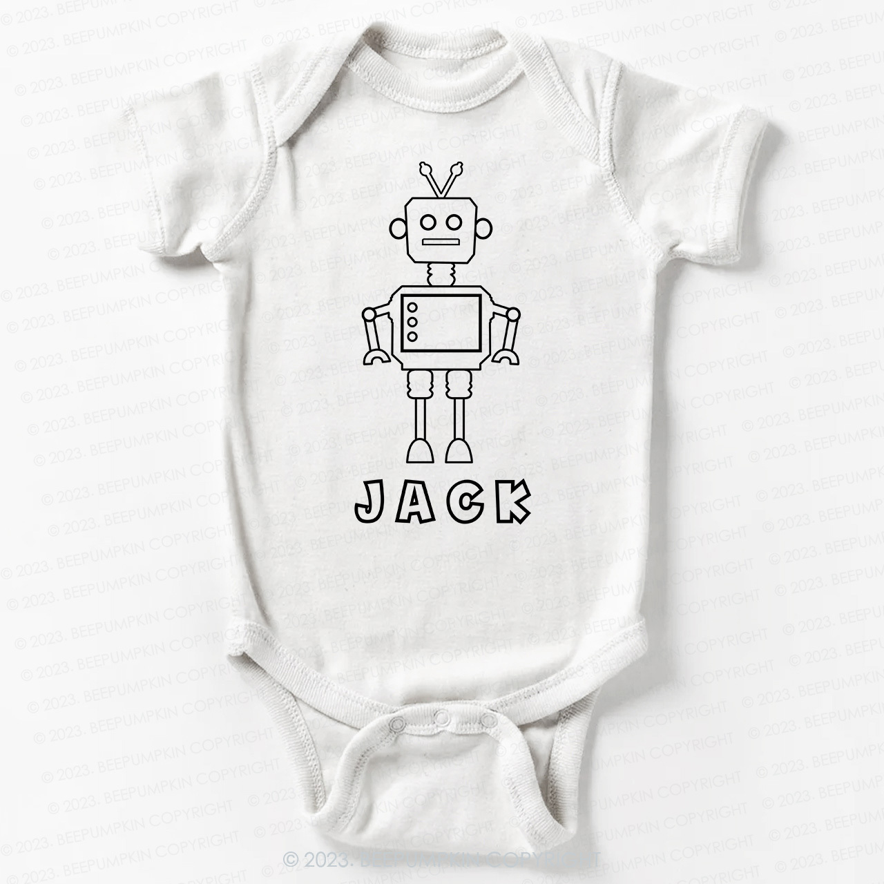 Personalized Robot coloring Bodysuit For Baby