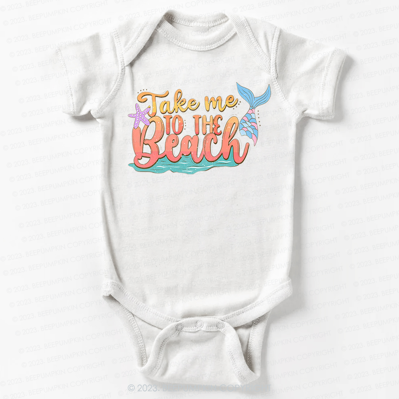 Take Me To The Beach Mermaid Bodysuit For Baby