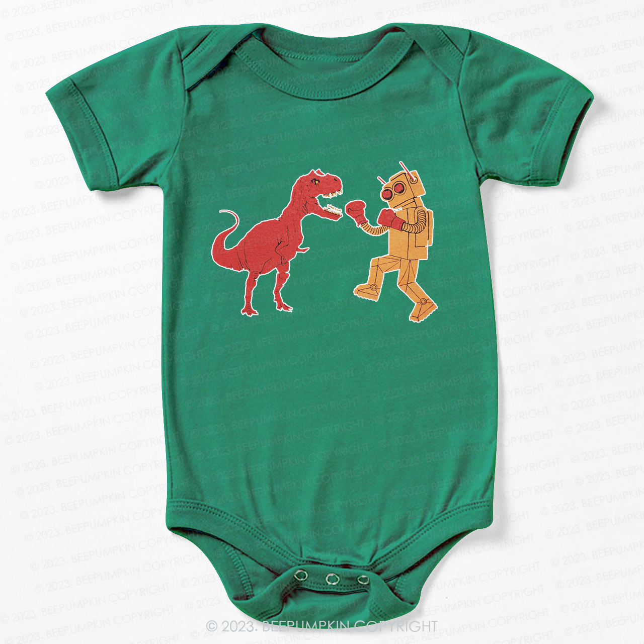 Kids Dinosaur Vs Robot Bodysuit For Baby