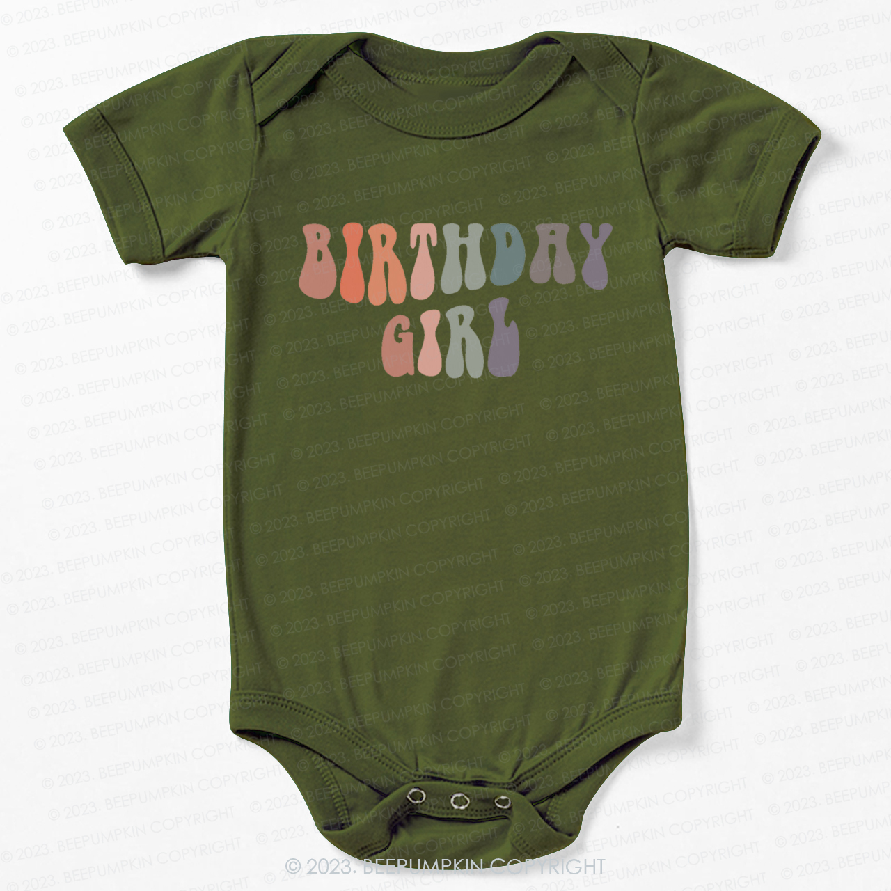 Birthday Girl Cute Retro Bodysuit For Baby
