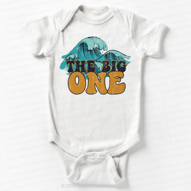 The Big One Retro Wave Birthday Bodysuit For Baby