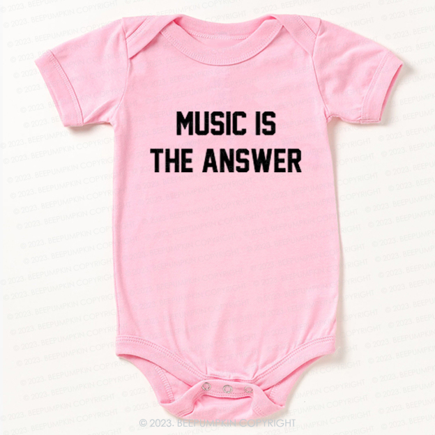 Music Is The Answer Bodysuit For Baby