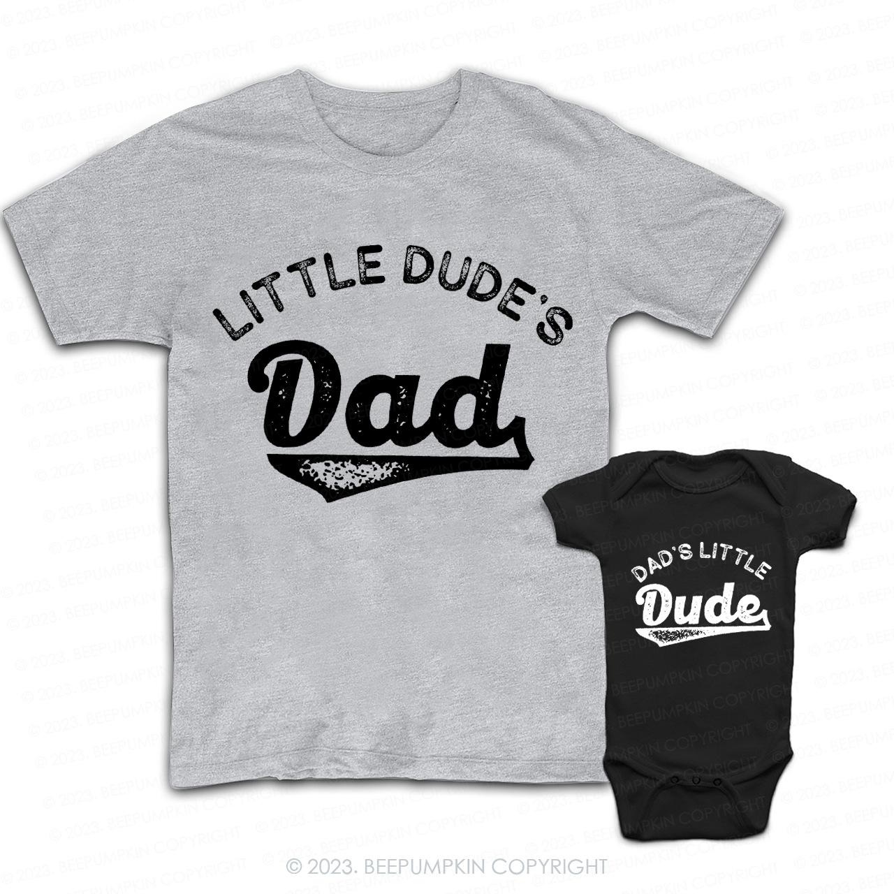 Dad's Little Dude Dad & Me Matching T-Shirts