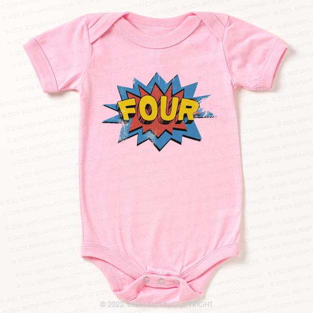 Birthday Age Natural Bodysuit For Baby