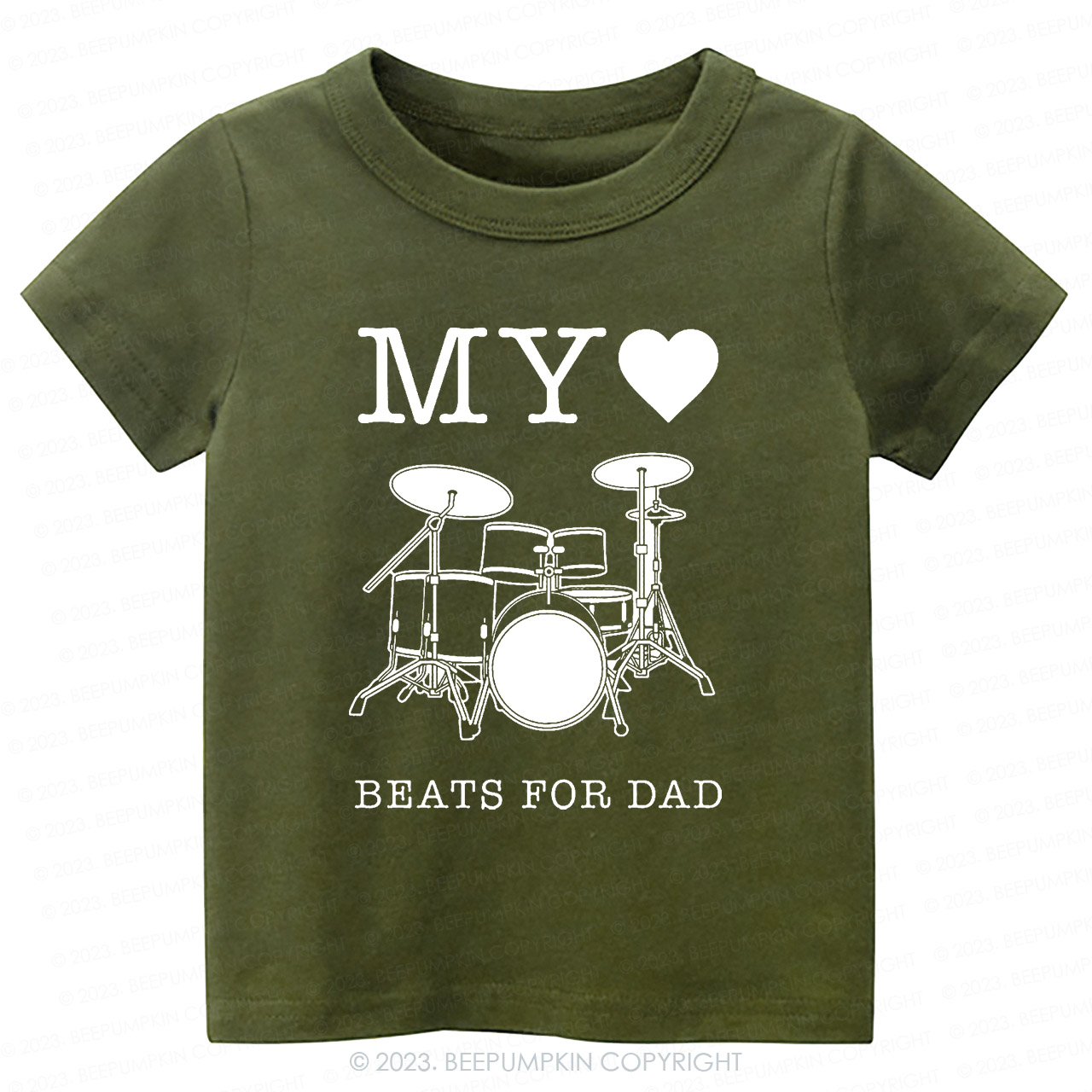 My Heart Beats For Dad Kids Shirt