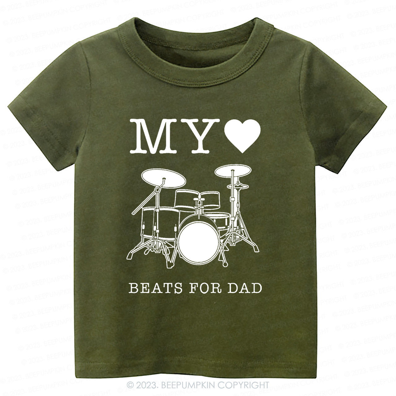My Heart Beats For Dad Kids Shirt