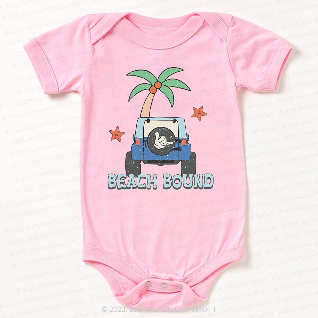 Beach Bound Car And Tree Bodysuit For Baby