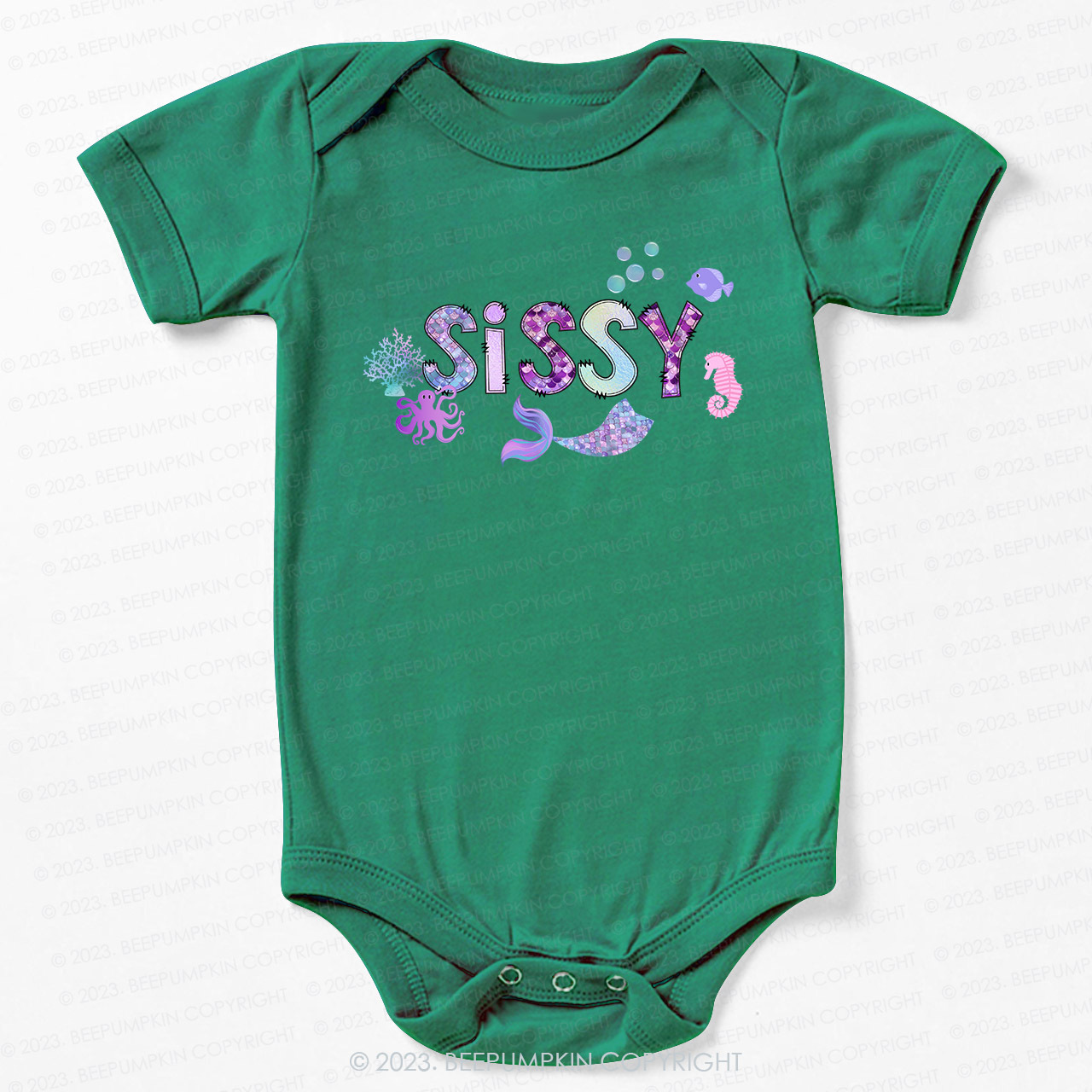 Ocean Mermaid Bodysuit For Baby