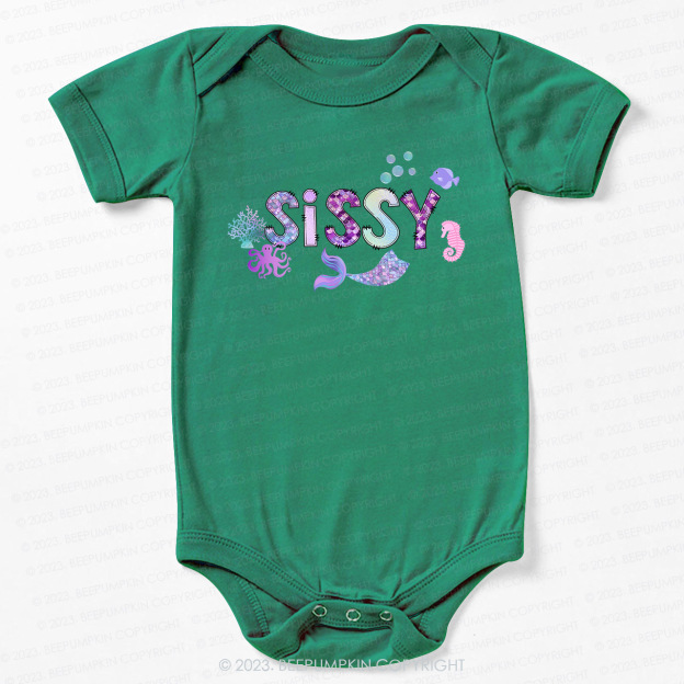 Ocean Mermaid Bodysuit For Baby