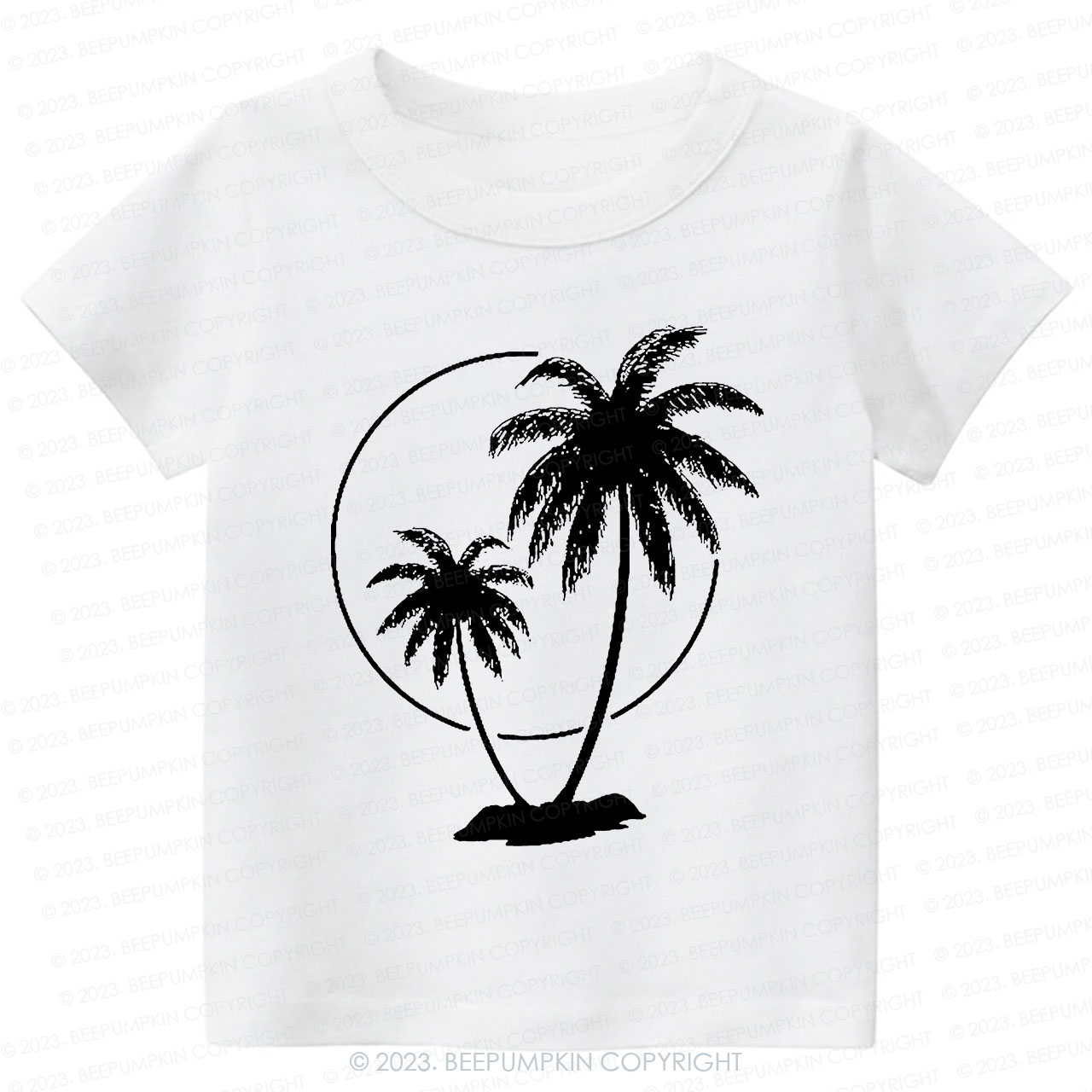 Palm Trees With Sun Kids Shirt