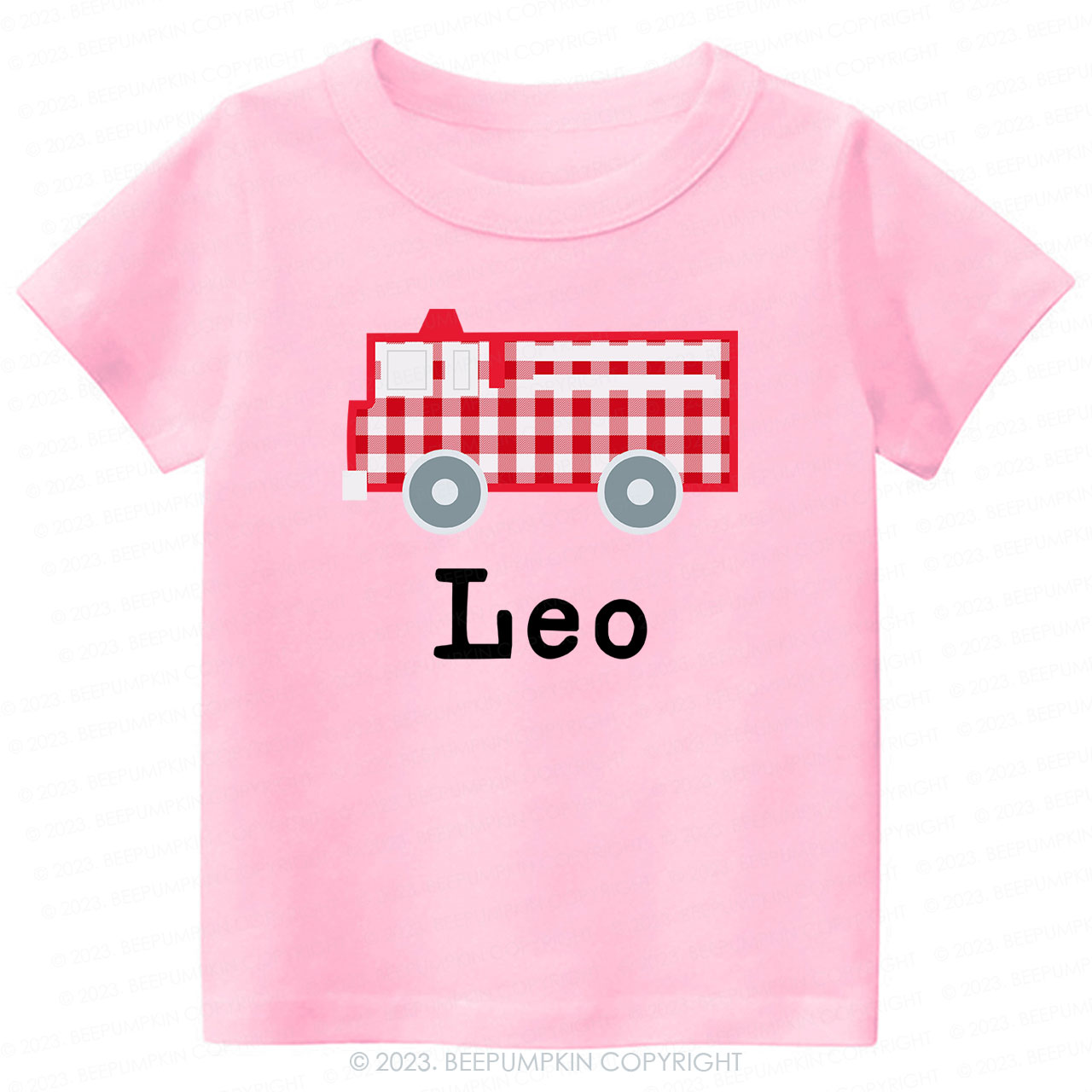 Personalized Fire Truck Shirt For Kids