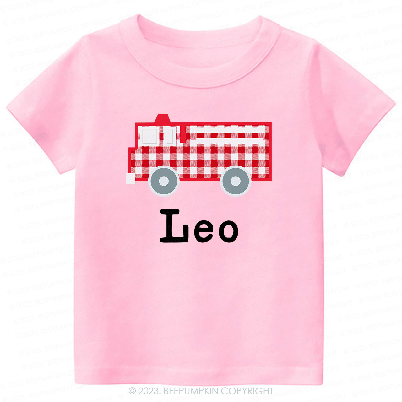 Personalized Fire Truck Shirt For Kids
