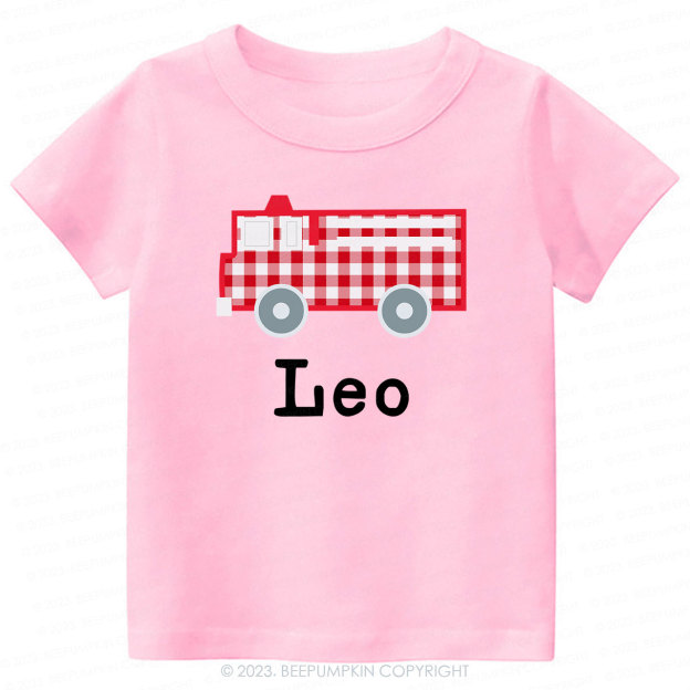Personalized Fire Truck Shirt For Kids