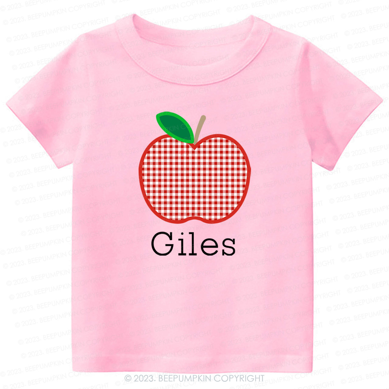 Personalized Apple Applique Shirt For Kids