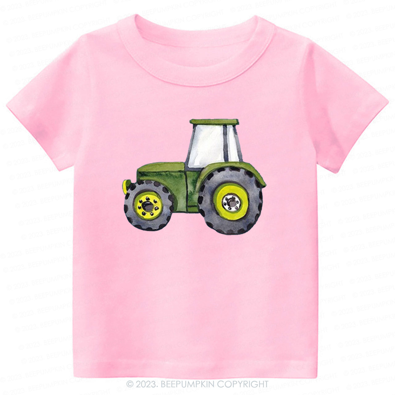 Cute Tractor Lover Shirt For Kids