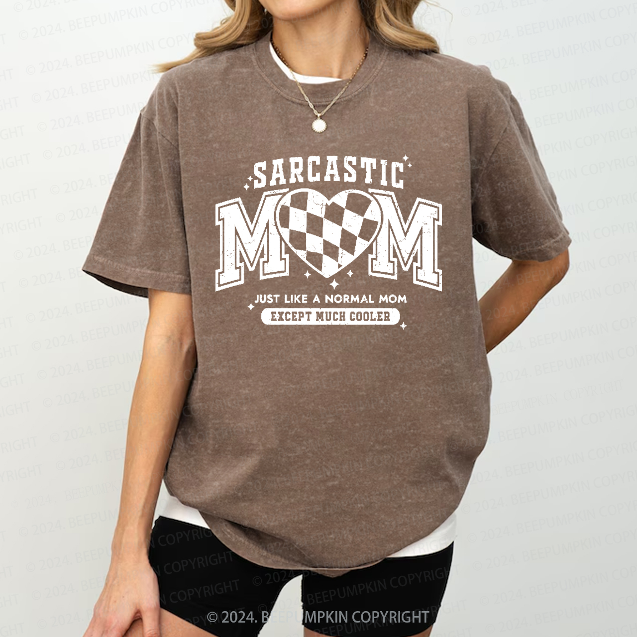Sarcastic Mom Mama Washed T-Shirts 