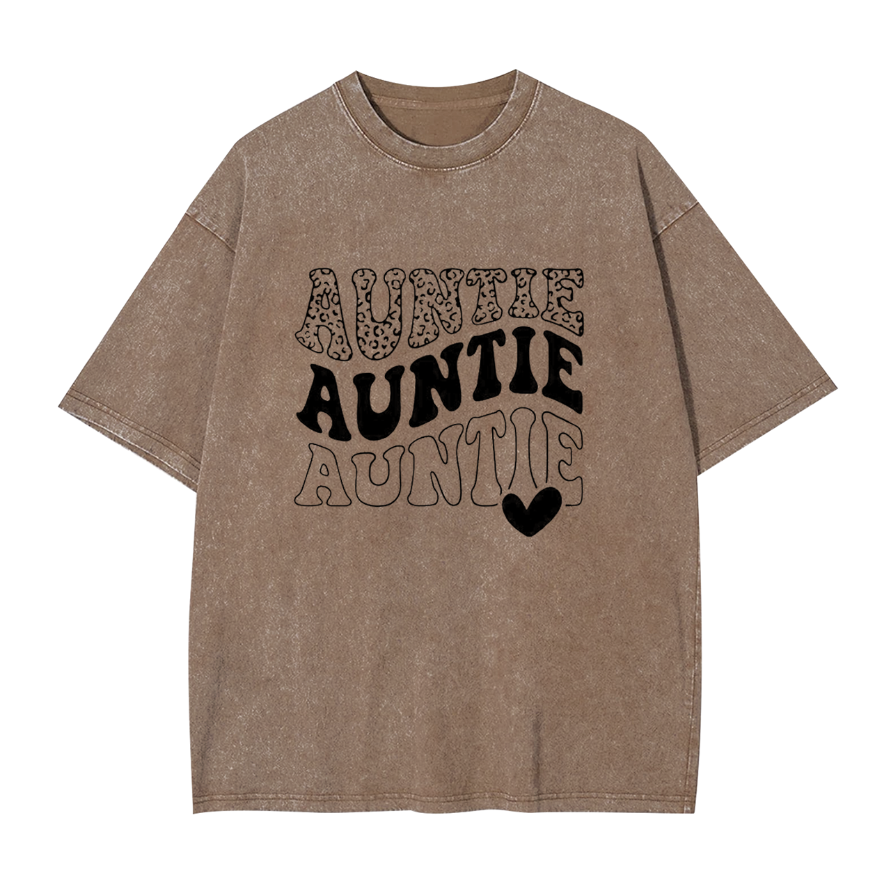  Cool Auntie leopard Aunt Washed Tees