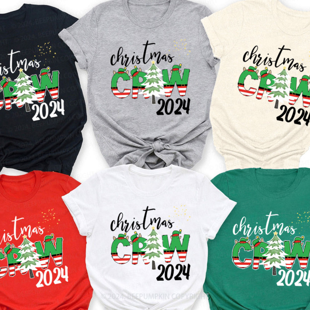 Christmas Elf Doodle 2024 Crew Family Matching Shirt