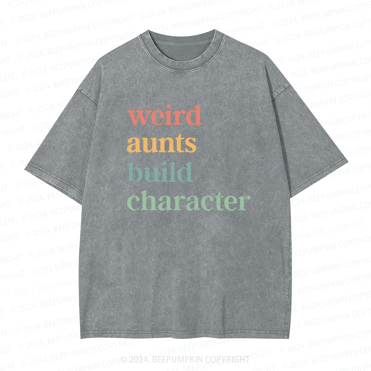 Weird Aunt Build Character Auntie Washed Tees