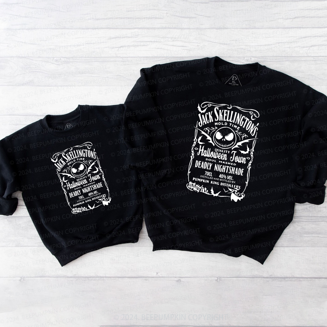 Cute Skeleton Halloween Family Matching Sweatshirt